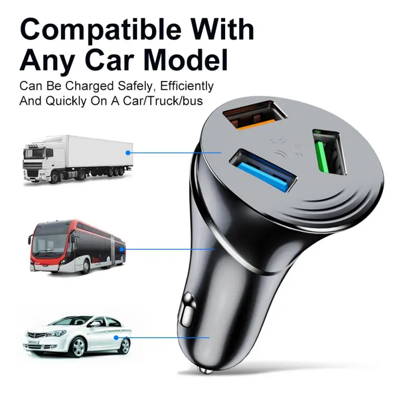 Quick USB Car Charger 3 Ports USB Charging Auto Cigeratte Adapter Mini Fast Charging for iPhone 11 Xiaomi Samsung Huawei
Quick USB Car Charger 3 Ports USB Charging Auto Cigeratte Adapter Mini Fast Charging for iPhone 11 Xiaomi Samsung Huawei