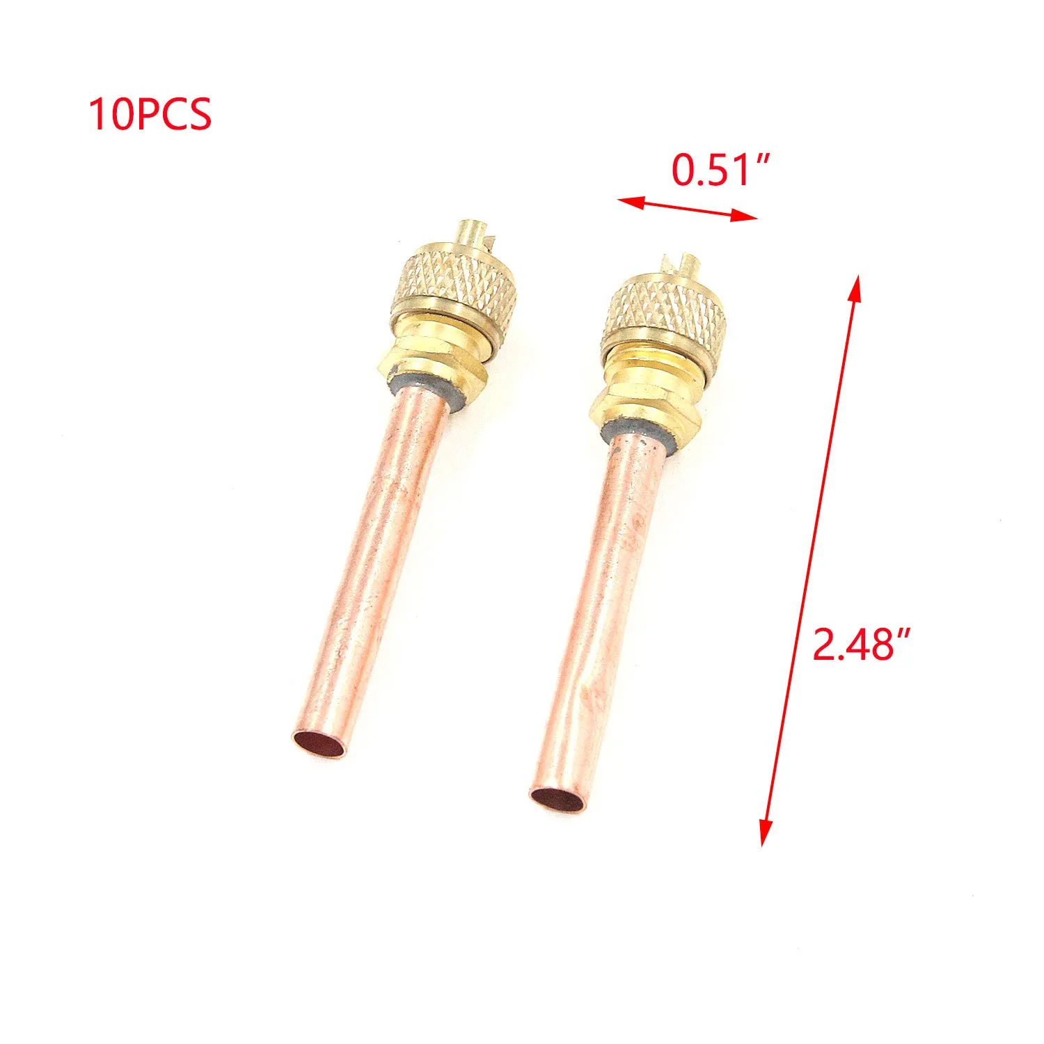 5pcs Air Conditioner Refrigeration Access Valves 1/4 78mm OD Brass Copper Tube Filling Parts Replacements
5pcs Air Conditioner Refrigeration Access Valves 1/4 78mm OD Brass Copper Tube Filling Parts Replacements