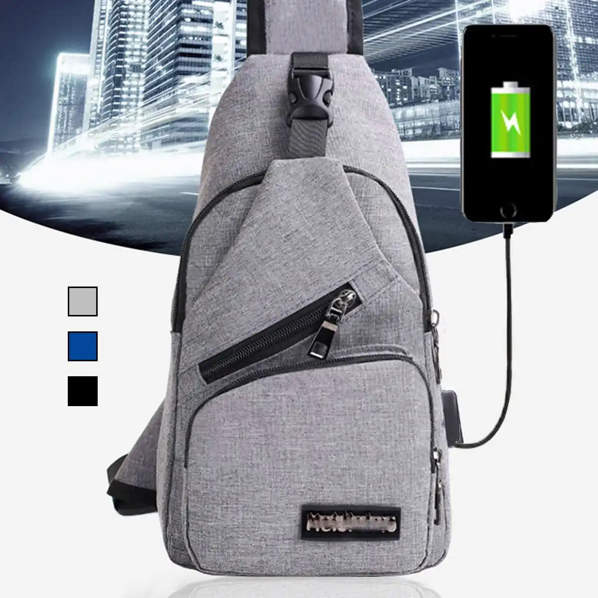 Men USB Charging Shoulder Chest Bag Sling Backpack Waterproof Sports Bicycle Travel Pouch Crossbody Bags Chest Bag Short Trip
Men USB Charging Shoulder Chest Bag Sling Backpack Waterproof Sports Bicycle Travel Pouch Crossbody Bags Chest Bag Short Trip