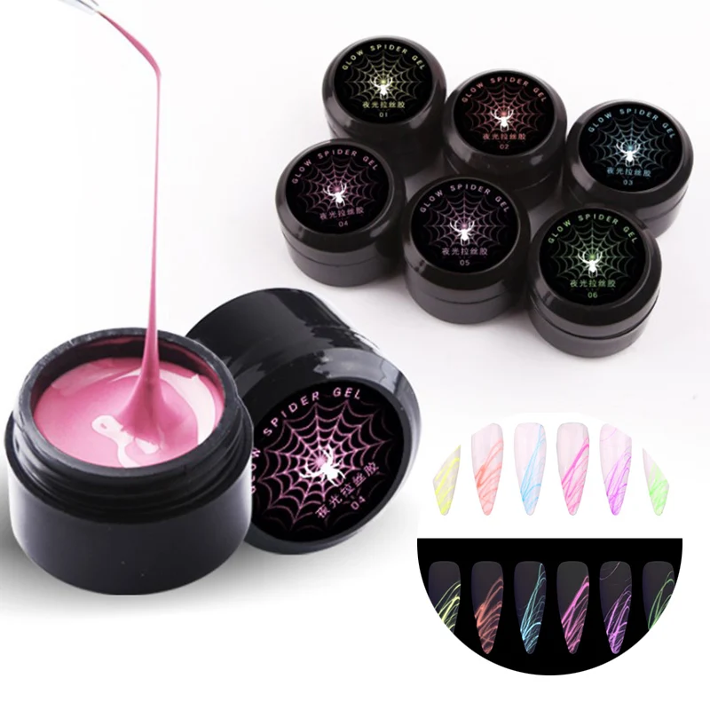 1pcs Glow In The Dark Spider Gel Nail Art Rainbow Creative Nail Art UV Gel 6 Colors 
1pcs Glow In The Dark Spider Gel Nail Art Rainbow Creative Nail Art UV Gel 6 Colors