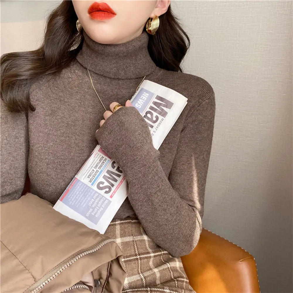 Cashmere Turtleneck Sweater Women Casual Slim Fit Pullover Stretch Ribbed Bottoming Shirts Winter Warm High Collar Inner Wear A5
Cashmere Turtleneck Sweater Women Casual Slim Fit Pullover Stretch Ribbed Bottoming Shirts Winter Warm High Collar Inner Wear A5