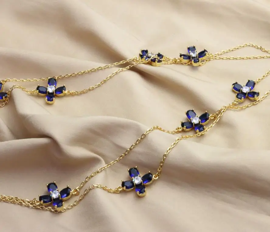 luxurytreasury minority design lucky clover Blue Crystal Gem inlaid multi-faceted super flash sweater chain,woman,accessory
luxurytreasury minority design lucky clover Blue Crystal Gem inlaid multi-faceted super flash sweater chain,woman,accessory