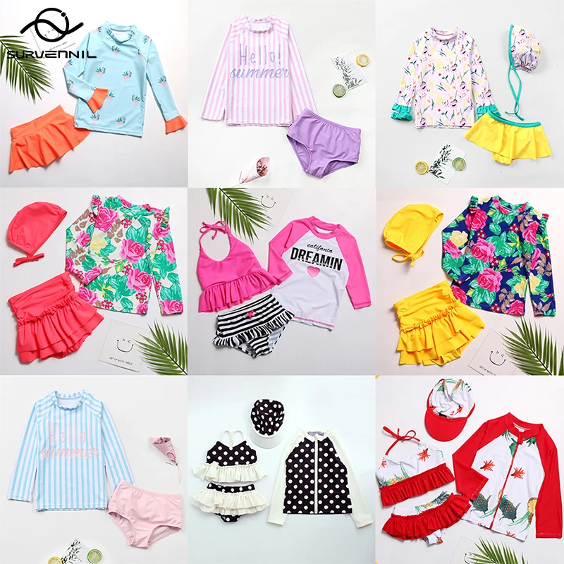 Swimsuit Kids 2020 Swimwear for Girls Long Sleeves Sun UV Protection Children's Bikini Rash Guards Toddler Girl Bathing Suit
Swimsuit Kids 2020 Swimwear for Girls Long Sleeves Sun UV Protection Children's Bikini Rash Guards Toddler Girl Bathing Suit