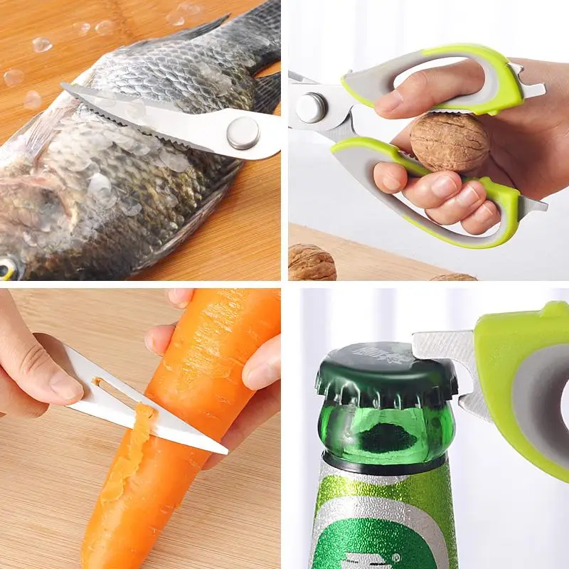 Multifunctional Stainless Steel Kitchen Scissors with Magnetic Attraction Strong Chicken Bone Refrigerator Scissor New
Multifunctional Stainless Steel Kitchen Scissors with Magnetic Attraction Strong Chicken Bone Refrigerator Scissor New