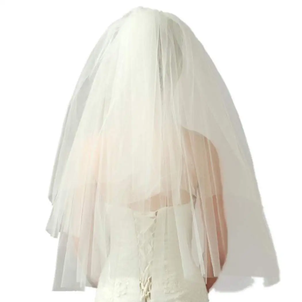 2 Layers Wedding Veil Elbow Length Short Bride Headpieces Bridal Tulle Hair Piece Accessories with Comb and Cute Edge 2023
2 Layers Wedding Veil Elbow Length Short Bride Headpieces Bridal Tulle Hair Piece Accessories with Comb and Cute Edge 2023