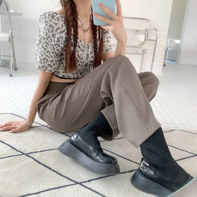 Vintage Pant Women Fashion Classic Solid High Waist Students Daily Modern Office Lady All-match Elegant Full Length Trousers BF
Vintage Pant Women Fashion Classic Solid High Waist Students Daily Modern Office Lady All-match Elegant Full Length Trousers BF