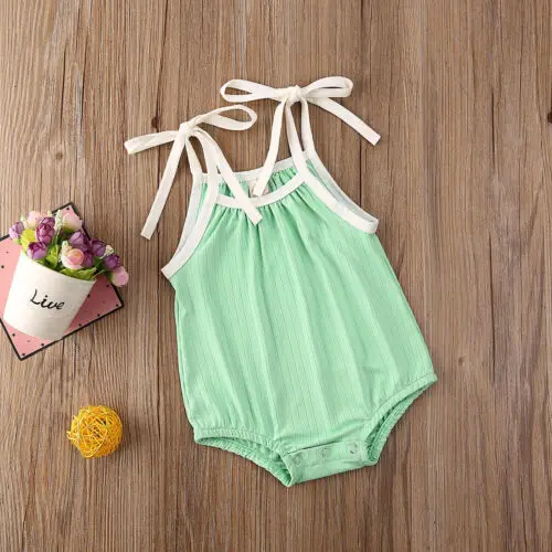 Newborn Baby Boys Girls Sleeveless Bandage Solid Color Romper Jumpsuit Playsuits Outfits 0-24 Months
Newborn Baby Boys Girls Sleeveless Bandage Solid Color Romper Jumpsuit Playsuits Outfits 0-24 Months