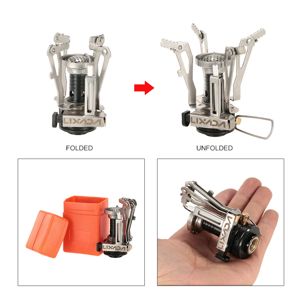 Folding Mini Pocket Stove Outdoor Camping Gas Stove with Gas Conversion Stove Adapter Portable Camping Cookware Set Split Burner
Folding Mini Pocket Stove Outdoor Camping Gas Stove with Gas Conversion Stove Adapter Portable Camping Cookware Set Split Burner