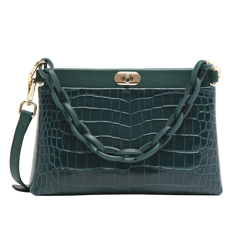 2020 New Crocodile Pattern Small Square Bag Women's Single Shoulder Underarm Package Vintage Chain Phone Pack C968
2020 New Crocodile Pattern Small Square Bag Women's Single Shoulder Underarm Package Vintage Chain Phone Pack C968