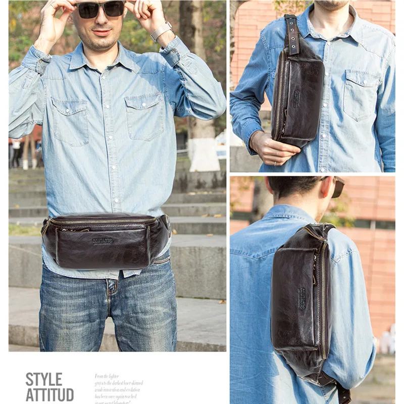 GAGACIA Men's Waist Bag Genuine Leather Pocket For Phone Men Travel Bag Male Waist Pouch Fanny Packs For Men Pack Of Cigarettes
GAGACIA Men's Waist Bag Genuine Leather Pocket For Phone Men Travel Bag Male Waist Pouch Fanny Packs For Men Pack Of Cigarettes