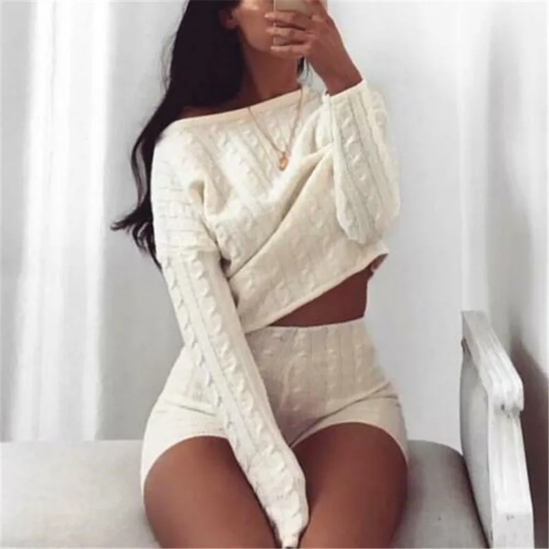 Hirigin Women Cable Knit Crop Top Lounge Wear Suit Co ord 2pcs Tracksuit Set lounge wear solid crop top shirts shorts pants
Hirigin Women Cable Knit Crop Top Lounge Wear Suit Co ord 2pcs Tracksuit Set lounge wear solid crop top shirts shorts pants