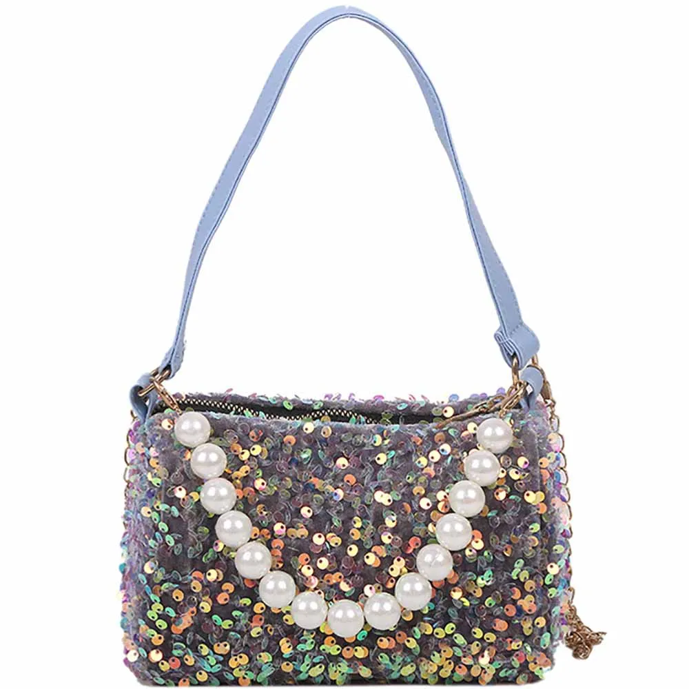Women's Sequins Shoulder Bags Female Brand Design Handbags Luxury Pearls Chain Crossbody Bag For Ladies Girls High Quality Flaps
Women's Sequins Shoulder Bags Female Brand Design Handbags Luxury Pearls Chain Crossbody Bag For Ladies Girls High Quality Flaps