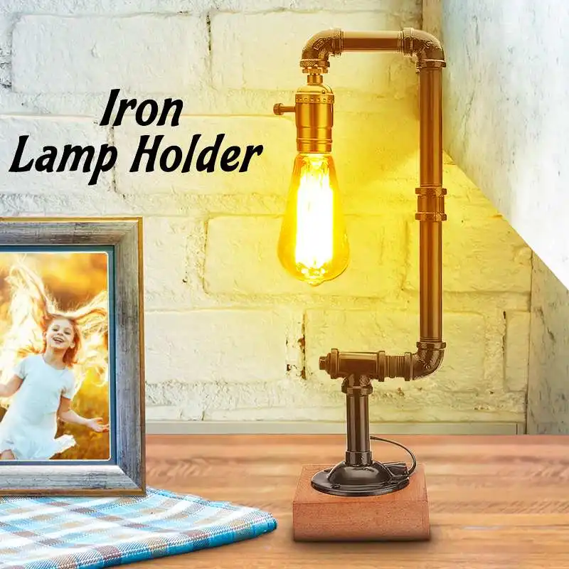3Size Water Pipe Industrial Table Lamp E27 Bulb Light Vintage Desk Table Lantern Lamp Fixture Indoor Lighting Home Bedroom Decor
3Size Water Pipe Industrial Table Lamp E27 Bulb Light Vintage Desk Table Lantern Lamp Fixture Indoor Lighting Home Bedroom Decor