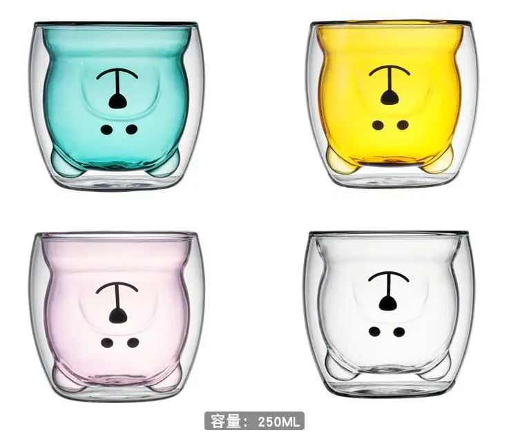 Double-layer Wall Bear Cute Beer Tea Milk Whiskey Drinkware gift Animal Espresso Coffee Cup Handmade Glass Mugs Heat-resistant
Double-layer Wall Bear Cute Beer Tea Milk Whiskey Drinkware gift Animal Espresso Coffee Cup Handmade Glass Mugs Heat-resistant