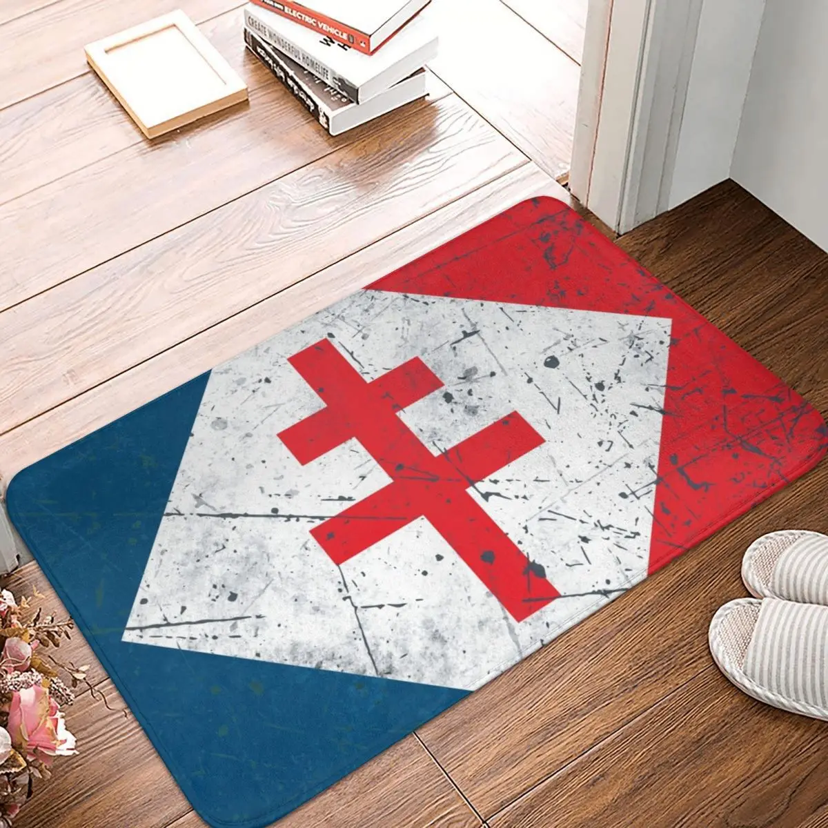 Lorraine Cross Vintage Flag Doormat Carpet Mat Rug Polyester PVC Anti-slip Floor Decor Bath Bathroom Kitchen Living Room 40*60
Lorraine Cross Vintage Flag Doormat Carpet Mat Rug Polyester PVC Anti-slip Floor Decor Bath Bathroom Kitchen Living Room 40*60