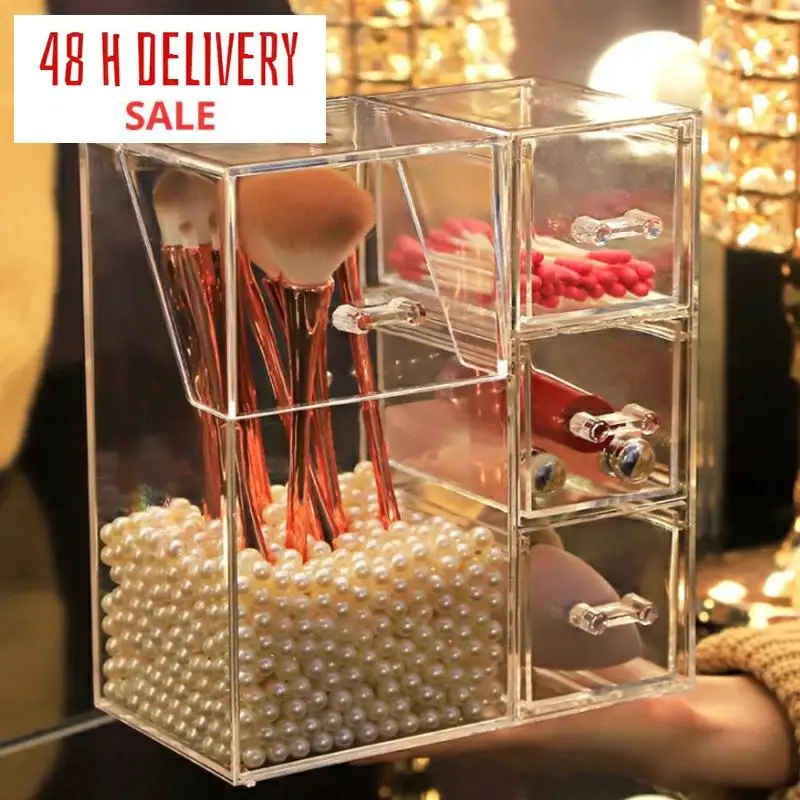 Transparent Makeup Brush Storage Box Cosmetic Organizer Dustproof Cover Jewelry Storage Display Rack Pearl Tube Plastic Box
Transparent Makeup Brush Storage Box Cosmetic Organizer Dustproof Cover Jewelry Storage Display Rack Pearl Tube Plastic Box