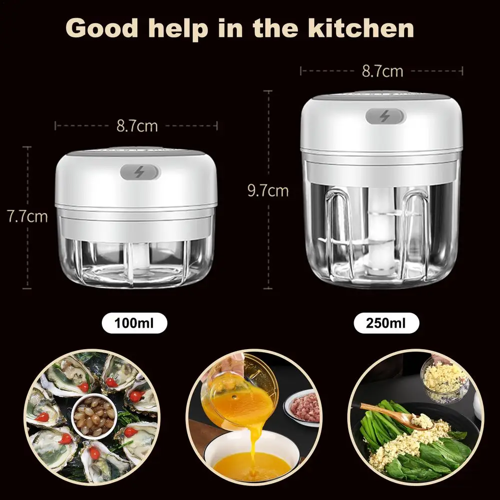 Electric Mini Garlic Chopper Food Chopper Portable Small Food Processor For Pepper Garlic Chili Vegetable Nuts Chopper
Electric Mini Garlic Chopper Food Chopper Portable Small Food Processor For Pepper Garlic Chili Vegetable Nuts Chopper