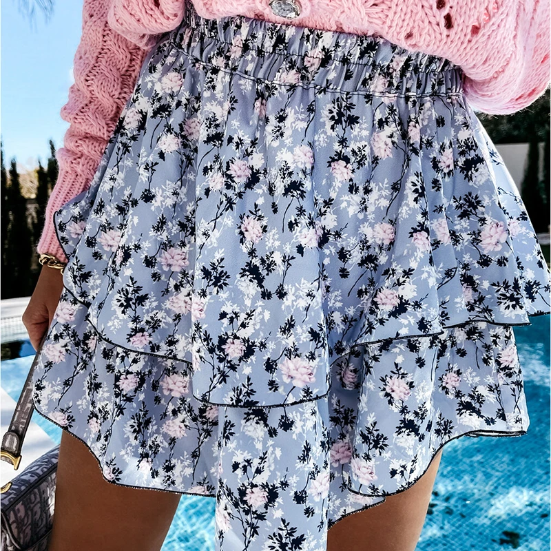 2021 Summer New Double-Layer Floral Short Skirt Elastic High Waist Printing Design Casual Sweet Fresh Chic
2021 Summer New Double-Layer Floral Short Skirt Elastic High Waist Printing Design Casual Sweet Fresh Chic