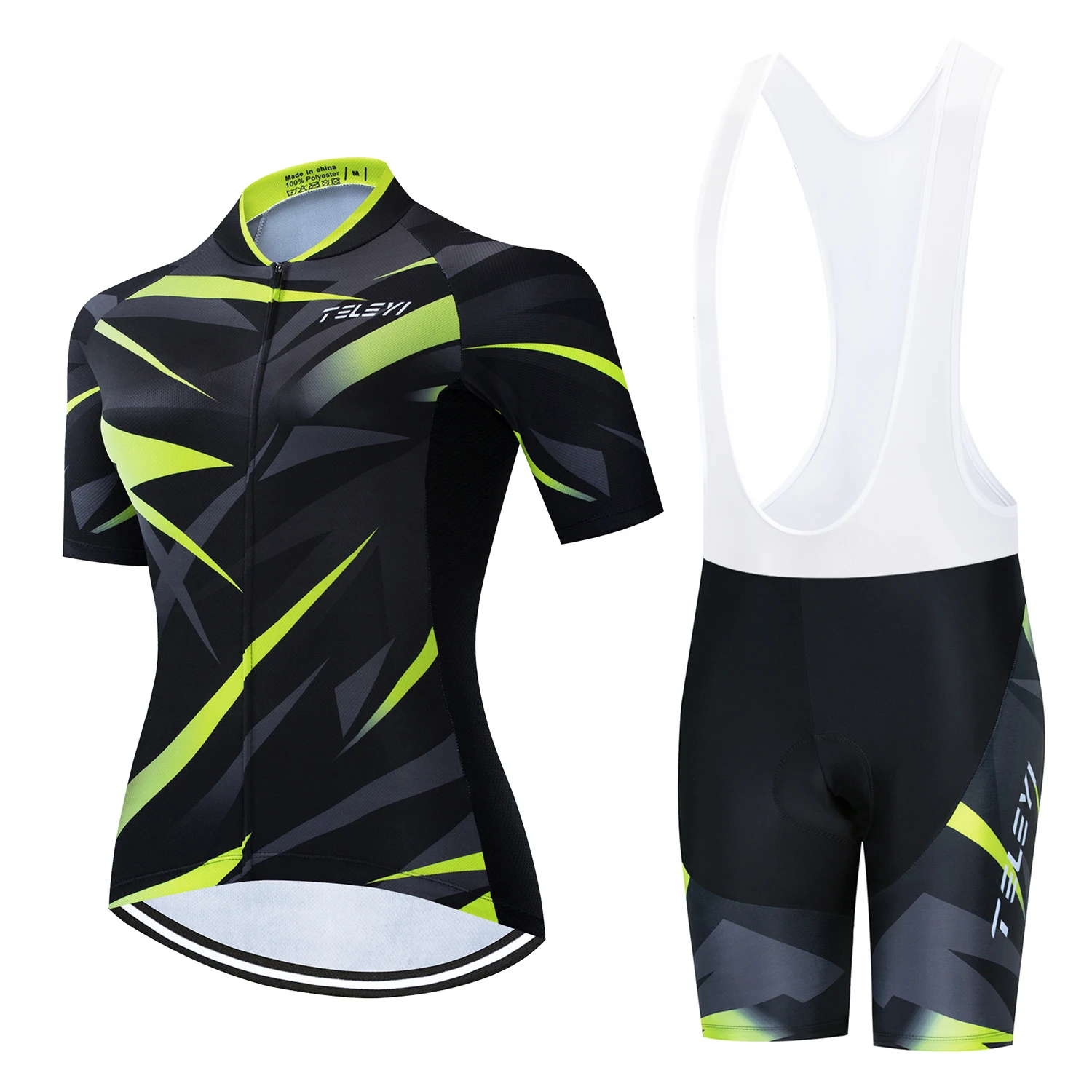 Трикотажный женский спортивный костюм для велоспорта комплект одежды езды на