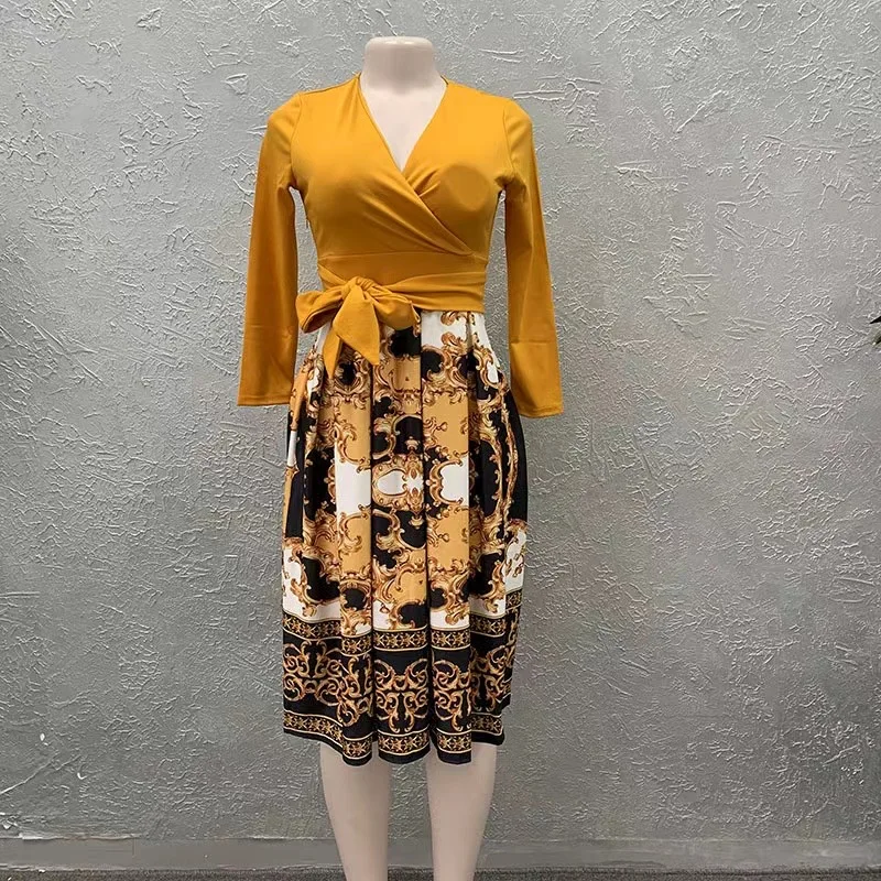 Plus Size Fashion Printed African Women V-neck Long Sleeve Maxi Dresses Dashiki Evening Party Female Dress
Plus Size Fashion Printed African Women V-neck Long Sleeve Maxi Dresses Dashiki Evening Party Female Dress
