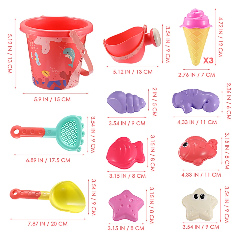 iBaseToy 16Pcs Beach Set Multicolor Sand Mold Kits with Cartoon Molds and Bucket for Pools Backyard and Sandbox
iBaseToy 16Pcs Beach Set Multicolor Sand Mold Kits with Cartoon Molds and Bucket for Pools Backyard and Sandbox