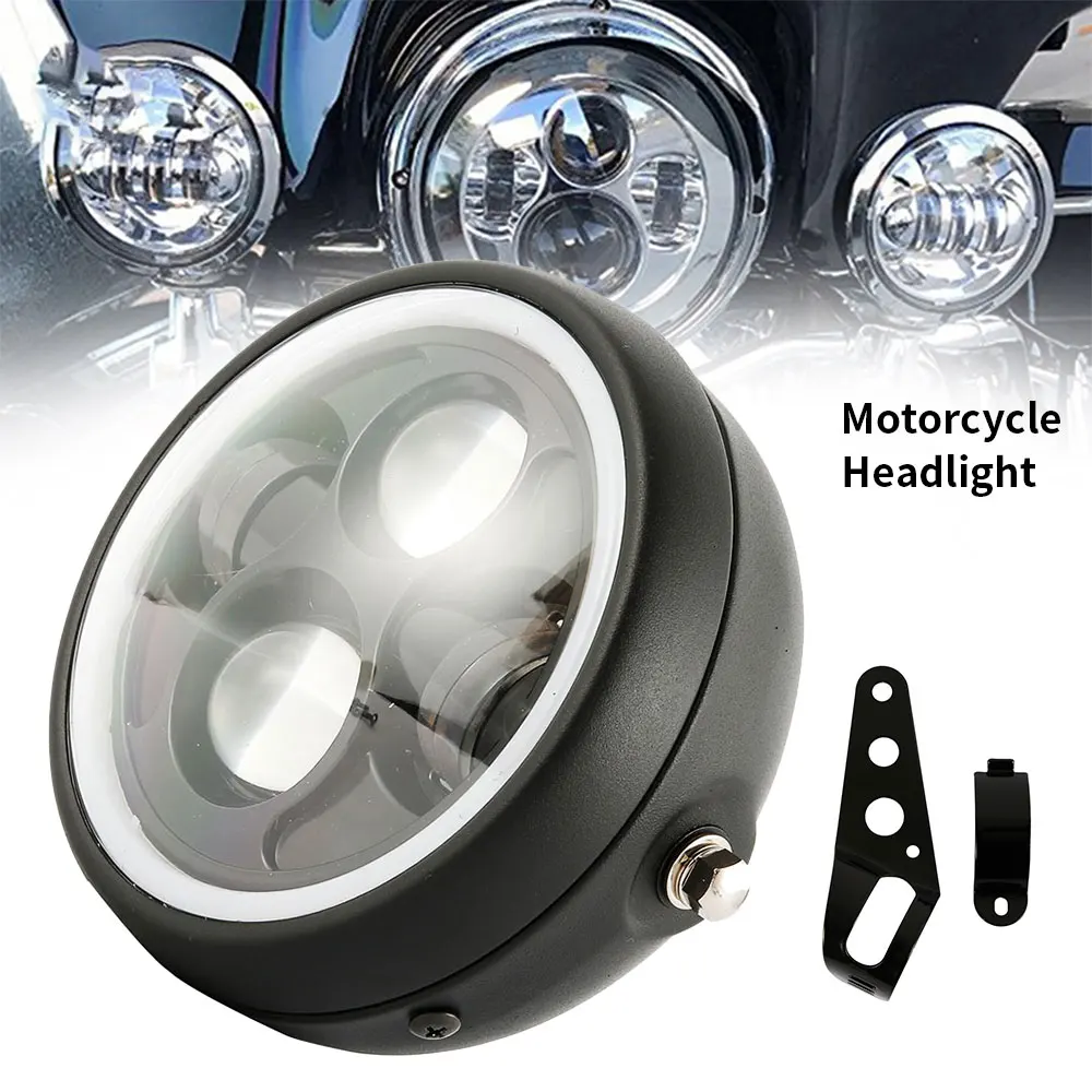 Universal Motorcycle led Headlight DC 12V Scooter Head Lamp with Brackets Moto Round Headlamp Motor Retro Black LED Front Lights
Universal Motorcycle led Headlight DC 12V Scooter Head Lamp with Brackets Moto Round Headlamp Motor Retro Black LED Front Lights