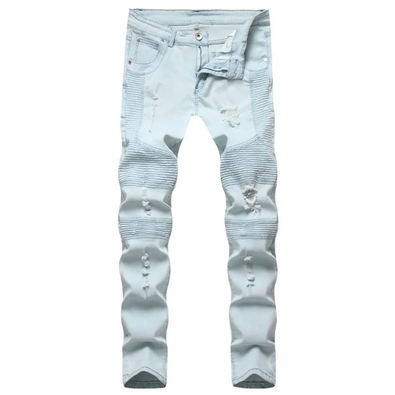 2021 New Distressed Jeans Men Straight Hole Denim Trousers Mens Jeans Fashion Designer Brand Black White Jean Male Hombre
2021 New Distressed Jeans Men Straight Hole Denim Trousers Mens Jeans Fashion Designer Brand Black White Jean Male Hombre