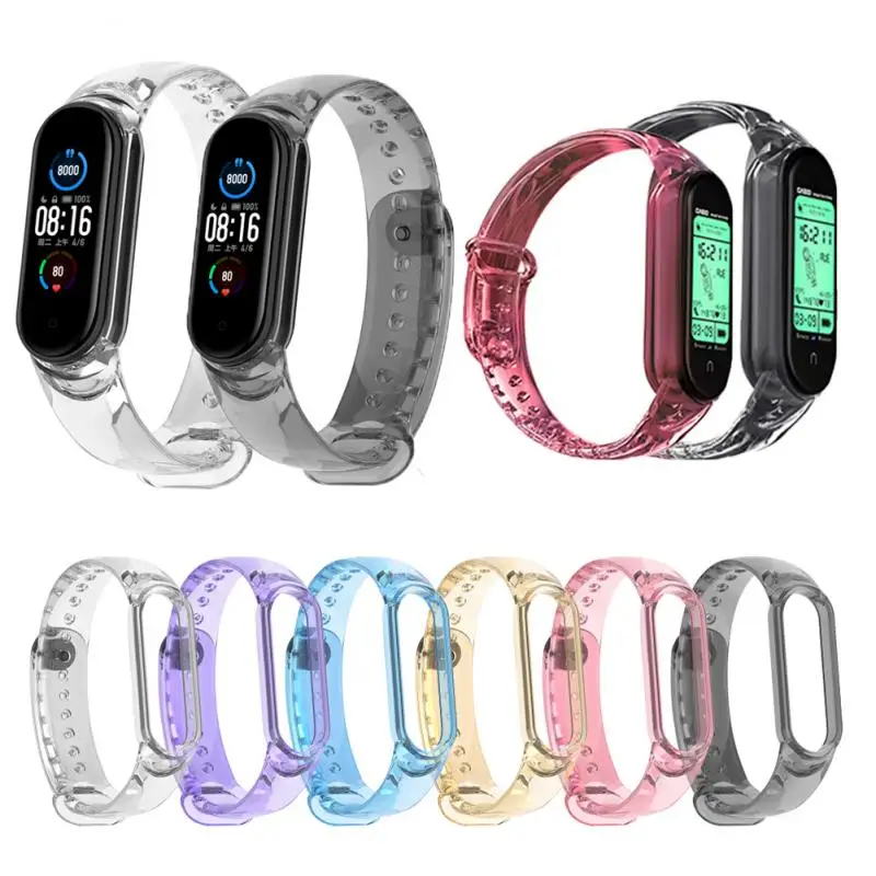 Ремешок сменный прозрачный для Xiaomi Mi Band 6 5 4 3, фотохромный силиконовый браслет на запястье для Xiaomi Mi Band 6 5 4 3 
Ремешок сменный прозрачный для Xiaomi Mi Band 6 5 4 3, фотохромный силиконовый браслет на запястье для Xiaomi Mi Band 6 5 4 3