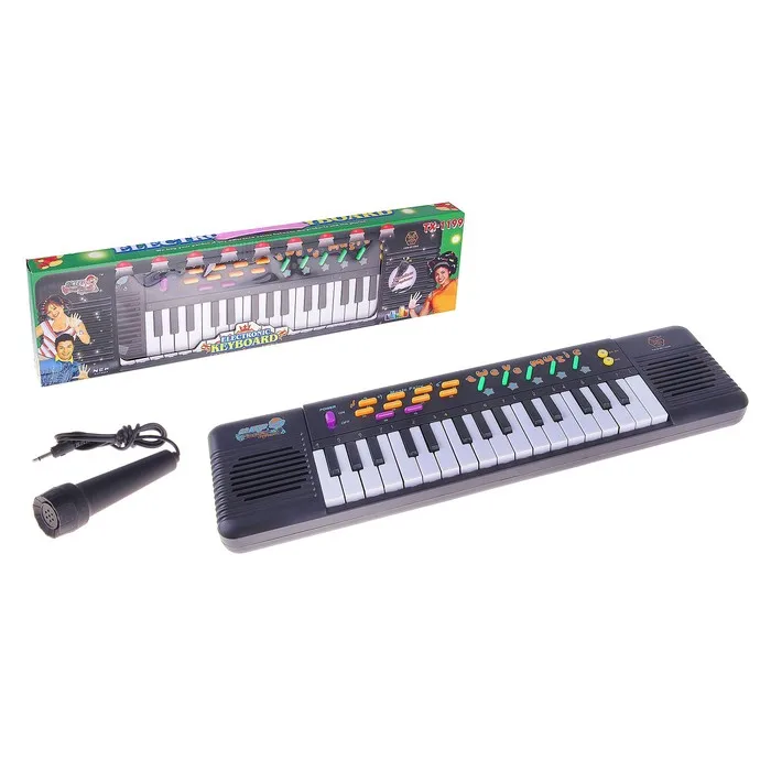 Синтезатор Вечеринка с микрофоном 32 клавши клавишный выключатель | Игрушки и