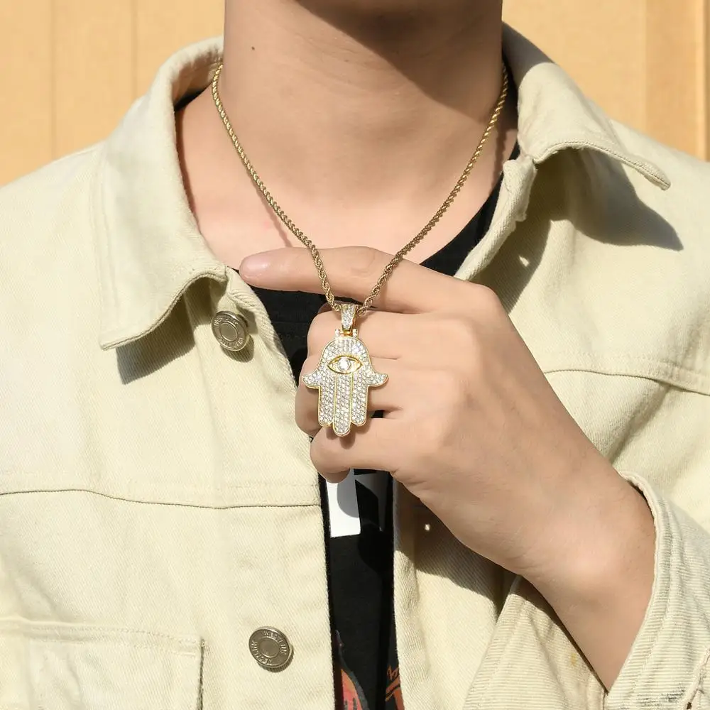 MATHALLA Fashion Jewelry Eye Shape Necklace Pendant Ice Pave Cubic Zircon Gold Silver Hip-Hop Personality Gadgets for Men
MATHALLA Fashion Jewelry Eye Shape Necklace Pendant Ice Pave Cubic Zircon Gold Silver Hip-Hop Personality Gadgets for Men