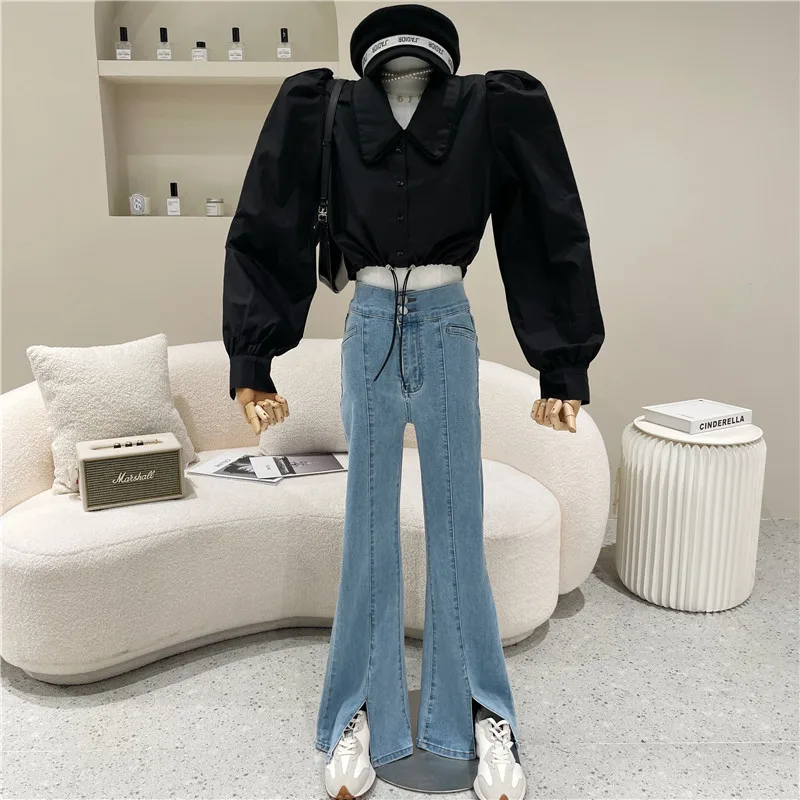 Women's Spring Summer 2021 Fashion Vintage style Temperament button down short slim Lapel white shirt
Women's Spring Summer 2021 Fashion Vintage style Temperament button down short slim Lapel white shirt