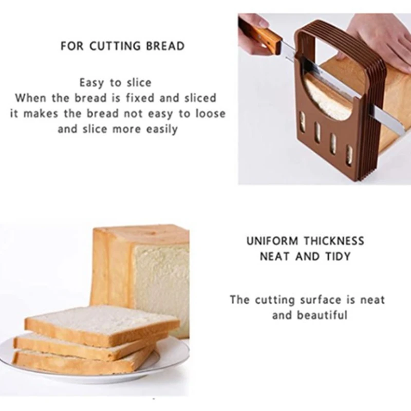 2Pcs Bread Slicer, Bread/Bake/Bread Slicer Cutter, Foldable Bread Slicer Compact Bread Slicing Guide,Kitchen Accessories 
2Pcs Bread Slicer, Bread/Bake/Bread Slicer Cutter, Foldable Bread Slicer Compact Bread Slicing Guide,Kitchen Accessories