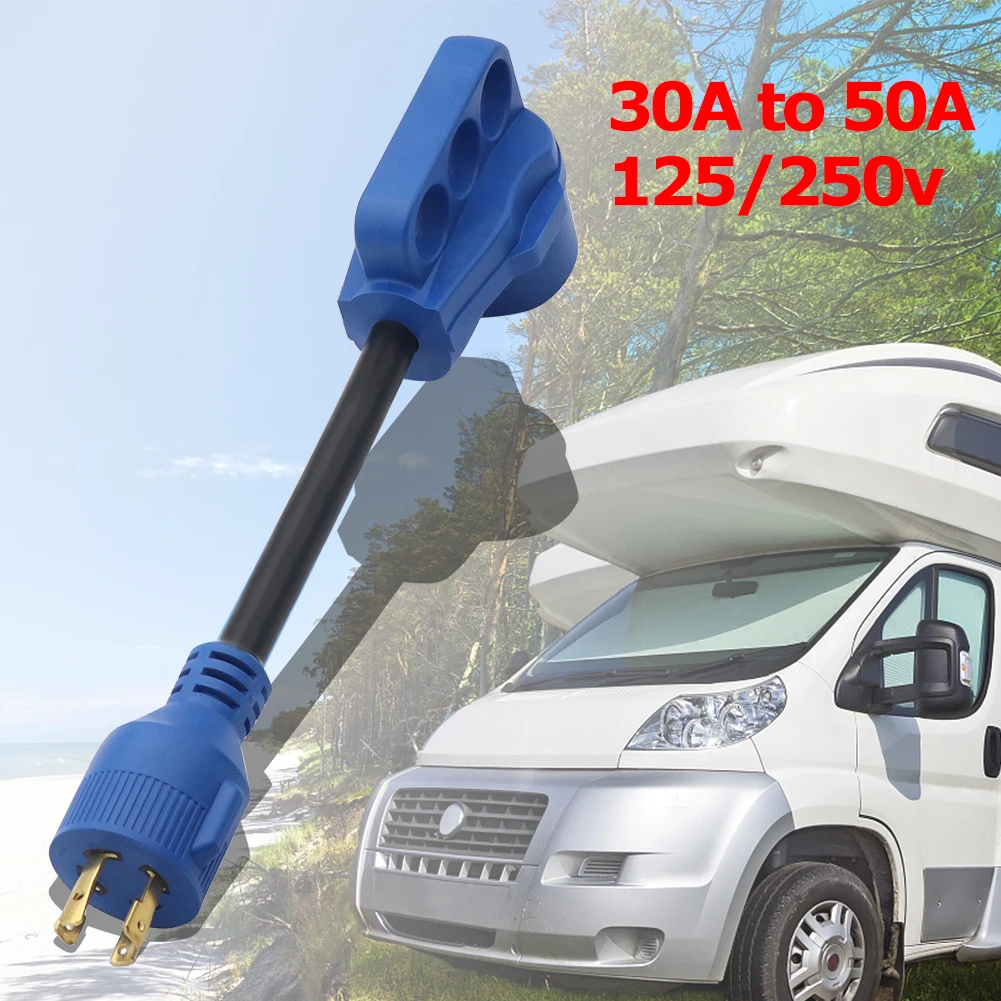 AON1500 30 Amp 4 Prong Locking Male to 50 Amp Standard Female RV Adapter Cord Dogbone Electrical Converter Cable
AON1500 30 Amp 4 Prong Locking Male to 50 Amp Standard Female RV Adapter Cord Dogbone Electrical Converter Cable