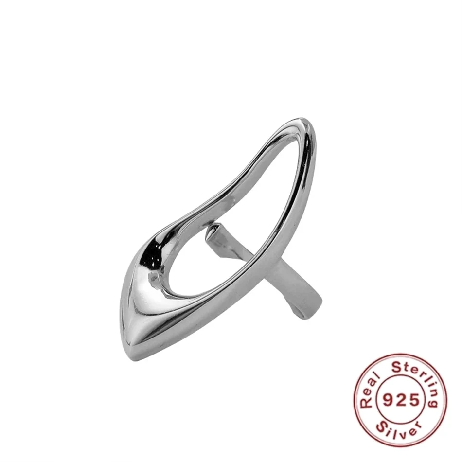 925 Sterling Silver Rings For Women Irregular Hollow Skeleton Minimalist Geometric Finger Ring Fine Silver Jewelry
925 Sterling Silver Rings For Women Irregular Hollow Skeleton Minimalist Geometric Finger Ring Fine Silver Jewelry