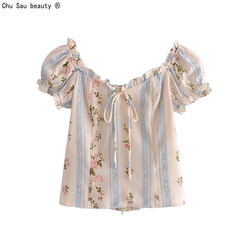 2021 Summer Fashion Puff Sleeves Edible Tree Fungus Women French Square Collar Striped Floral Printed Shirt Crop Top Cottagecore
2021 Summer Fashion Puff Sleeves Edible Tree Fungus Women French Square Collar Striped Floral Printed Shirt Crop Top Cottagecore