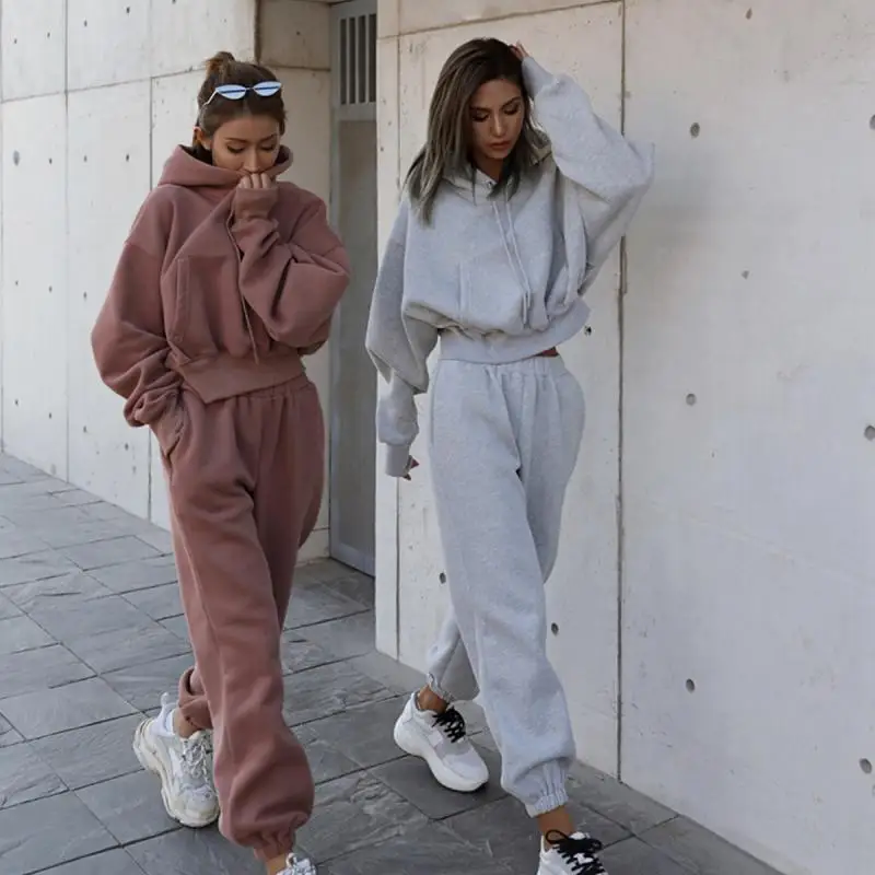 Women Two Piece Sets 2021 Autumn High Waist Tracksuit Outfits Solid Color Hoodie Joggers Pants Casual Lady Pullover Sport Suit
Women Two Piece Sets 2021 Autumn High Waist Tracksuit Outfits Solid Color Hoodie Joggers Pants Casual Lady Pullover Sport Suit