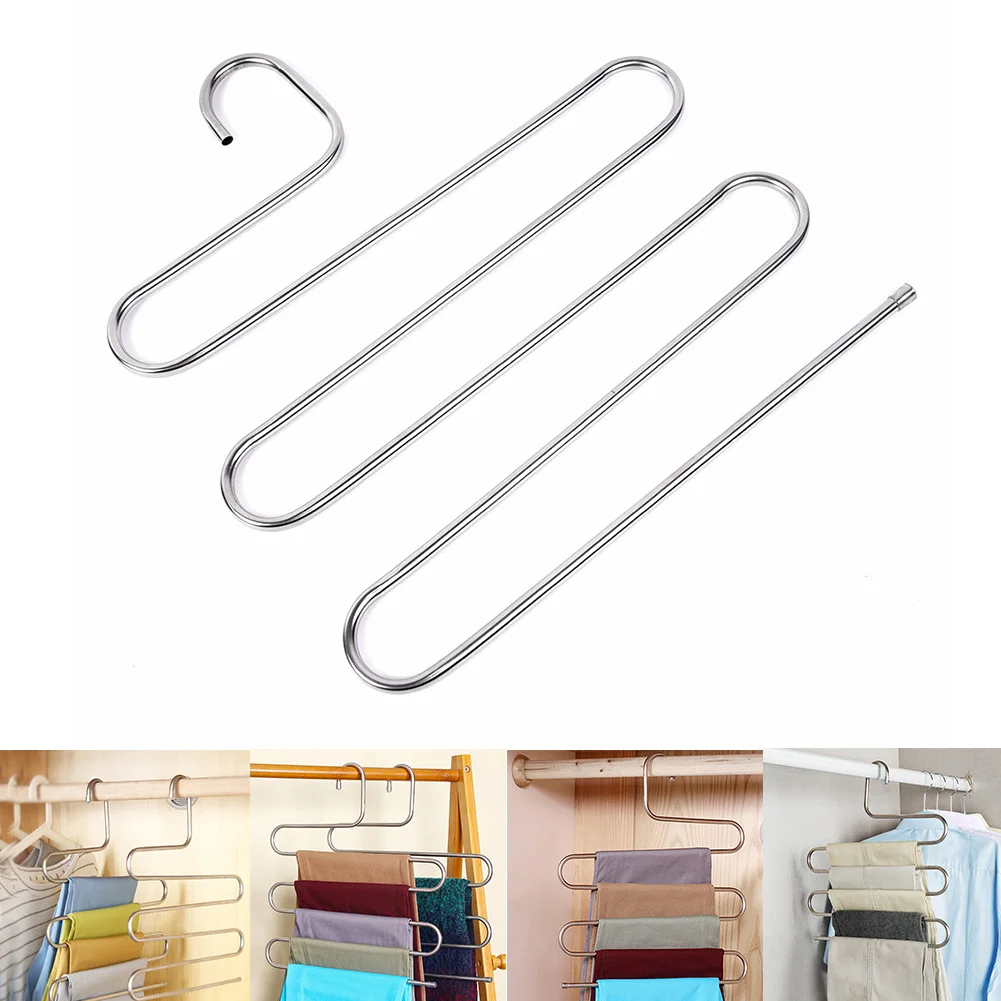 Useful Pants Trousers Hanging Clothes Hanger Home 5 Layers Space Saver Neat Room Home Stainless Steel Trousers Rack
Useful Pants Trousers Hanging Clothes Hanger Home 5 Layers Space Saver Neat Room Home Stainless Steel Trousers Rack