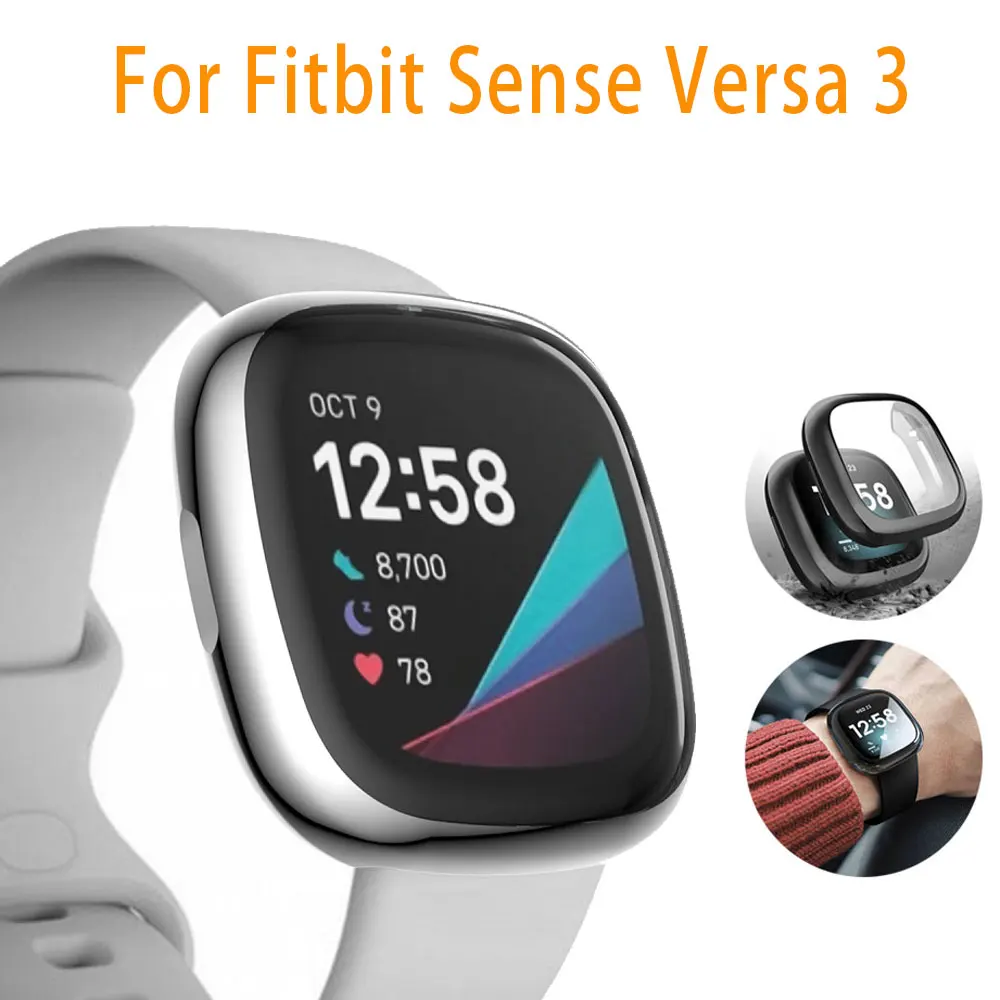 Tpu Watch Protective Case Cover for Fitbit versa3 Sense Versa 3 Smartwatch Shockproof Full Screen Plating Protector Shell
Tpu Watch Protective Case Cover for Fitbit versa3 Sense Versa 3 Smartwatch Shockproof Full Screen Plating Protector Shell