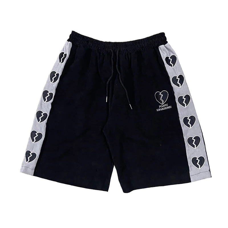 New Summer Shorts Women Knee Pants Streetwear Cotton Loose Elastic Waist Tie Love Embroidery Color Matching Harajuku Man Shorts
New Summer Shorts Women Knee Pants Streetwear Cotton Loose Elastic Waist Tie Love Embroidery Color Matching Harajuku Man Shorts