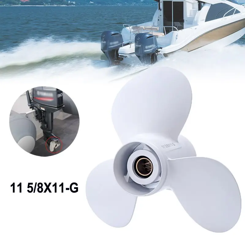 3 Blades 11 5/8 x 11G Propellers Prop Aluminum Outboards Propeller White Spline Marine Propeller Boat Parts For Yamaha 40-60HP
3 Blades 11 5/8 x 11G Propellers Prop Aluminum Outboards Propeller White Spline Marine Propeller Boat Parts For Yamaha 40-60HP