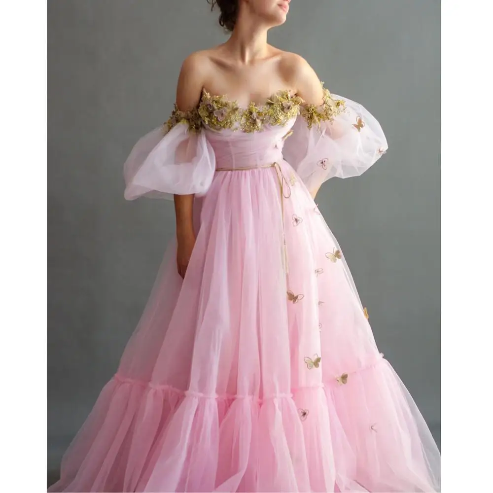 Elegant Pink robe de soiree Strapless Prom Gown Formal Dress with Detachable Sleeves Gold Appliques abendkleider Evening Wear
Elegant Pink robe de soiree Strapless Prom Gown Formal Dress with Detachable Sleeves Gold Appliques abendkleider Evening Wear