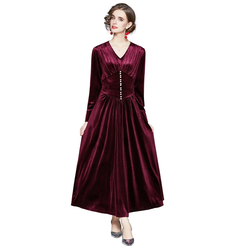 COIGARSAM Women dress High Waist Dresses Wine Red 3973
COIGARSAM Women dress High Waist Dresses Wine Red 3973