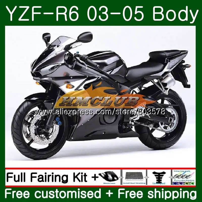 Body For YAMAHA YZF600 YZF R6 YZF-R6 2003 2004 2005 Bodywork 54CL.7 YZF 600 R 6 YZF-600 YZFR6 03 04 05 Silver grey Fairings
Body For YAMAHA YZF600 YZF R6 YZF-R6 2003 2004 2005 Bodywork 54CL.7 YZF 600 R 6 YZF-600 YZFR6 03 04 05 Silver grey Fairings
