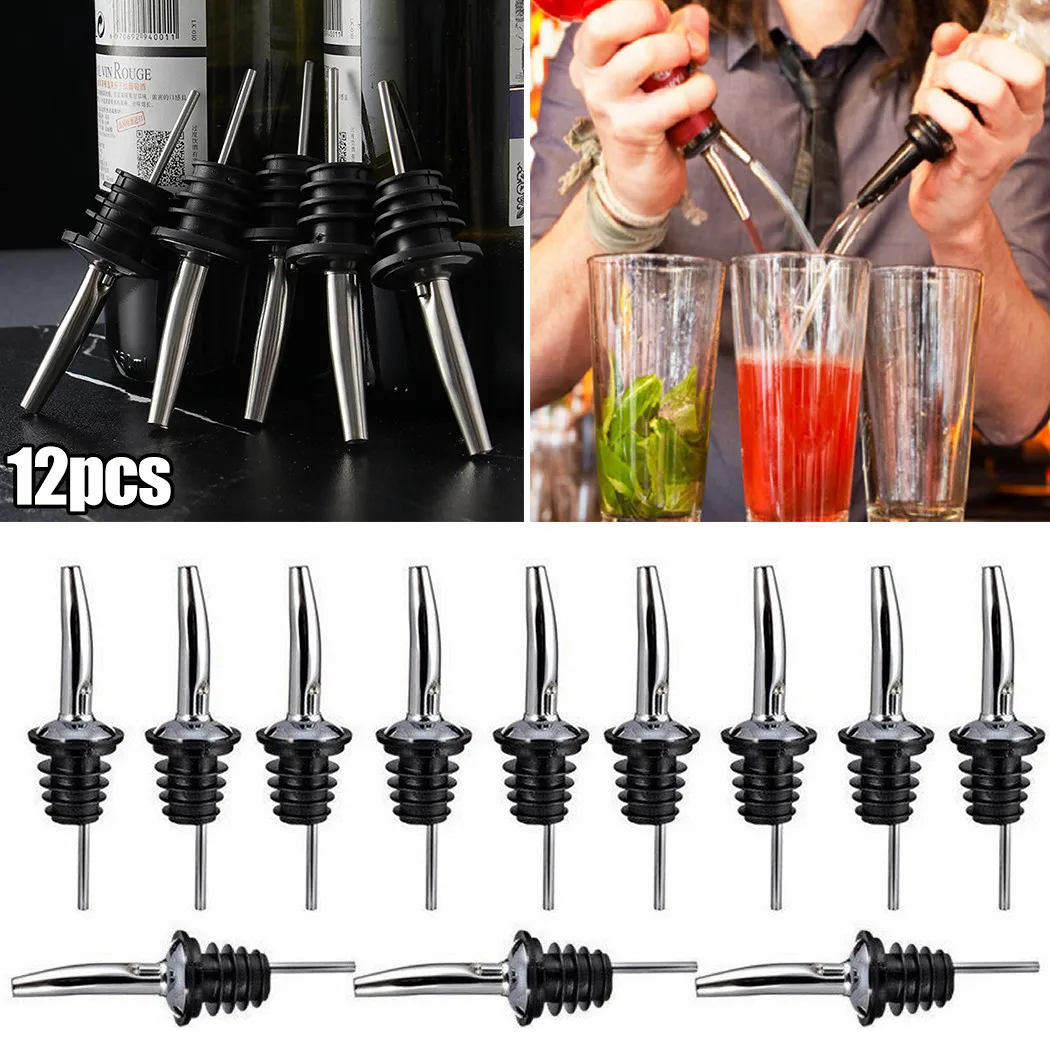 12Pcs 10.5cm X 3cm Stainless Steel Wine Bottle Pourers With Rubber Seal For Spirits Oil Olive Kitchen Gadget Sets
12Pcs 10.5cm X 3cm Stainless Steel Wine Bottle Pourers With Rubber Seal For Spirits Oil Olive Kitchen Gadget Sets