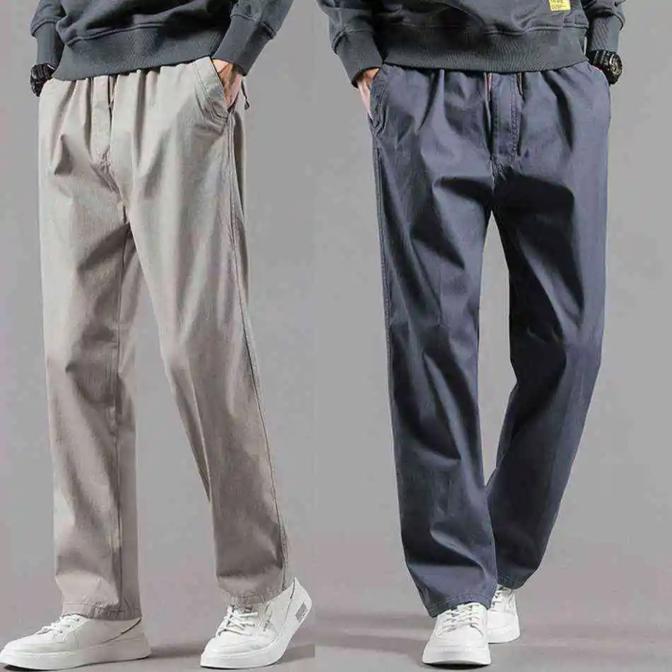 Мужские летние хлопковые брюки размеры 13XL 165 кг | Мужская одежда