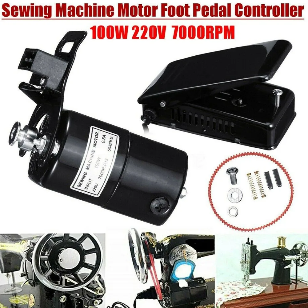 220V 100W Domestic Household Sewing Machine Motor With Foot Pedal Controller For Old Sewing Machines With Manual Pedal
220V 100W Domestic Household Sewing Machine Motor With Foot Pedal Controller For Old Sewing Machines With Manual Pedal