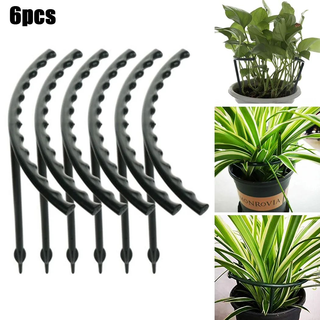 6 Pcs Plant Support Stand Plastic Flower Pot Stakes Half Round Ring Plant Cage Holder Climbing Trellis Garden Plants Tools Rack
6 Pcs Plant Support Stand Plastic Flower Pot Stakes Half Round Ring Plant Cage Holder Climbing Trellis Garden Plants Tools Rack