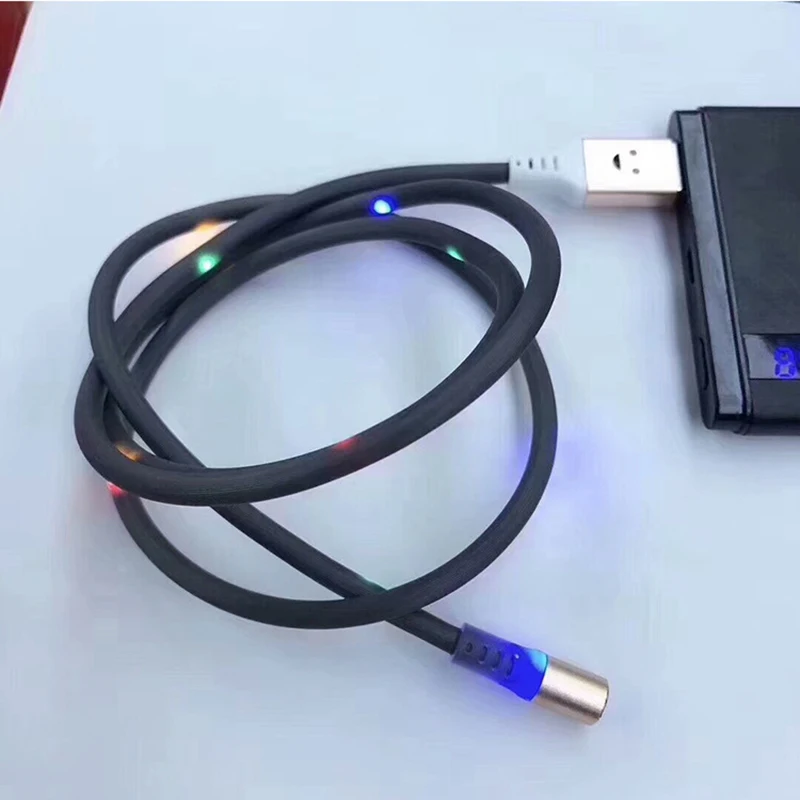Зарядный кабель Twinkling с магнитным разъемом типа C светодиодный USB-кабель для iPhone XS