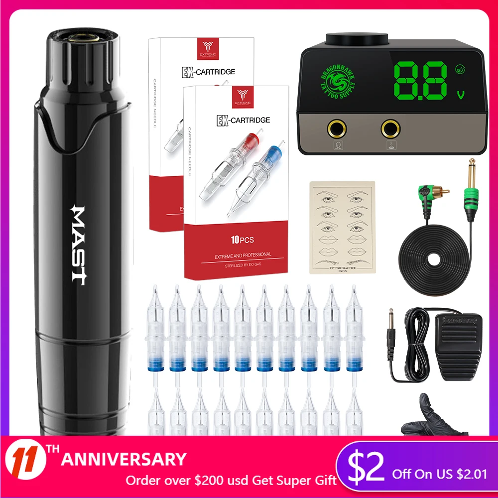 Professional Tattoo Kit Permanent Makeup Machine Set Tattoo Rotary Pen LCD Power Supply for Tattoo Artist
Professional Tattoo Kit Permanent Makeup Machine Set Tattoo Rotary Pen LCD Power Supply for Tattoo Artist