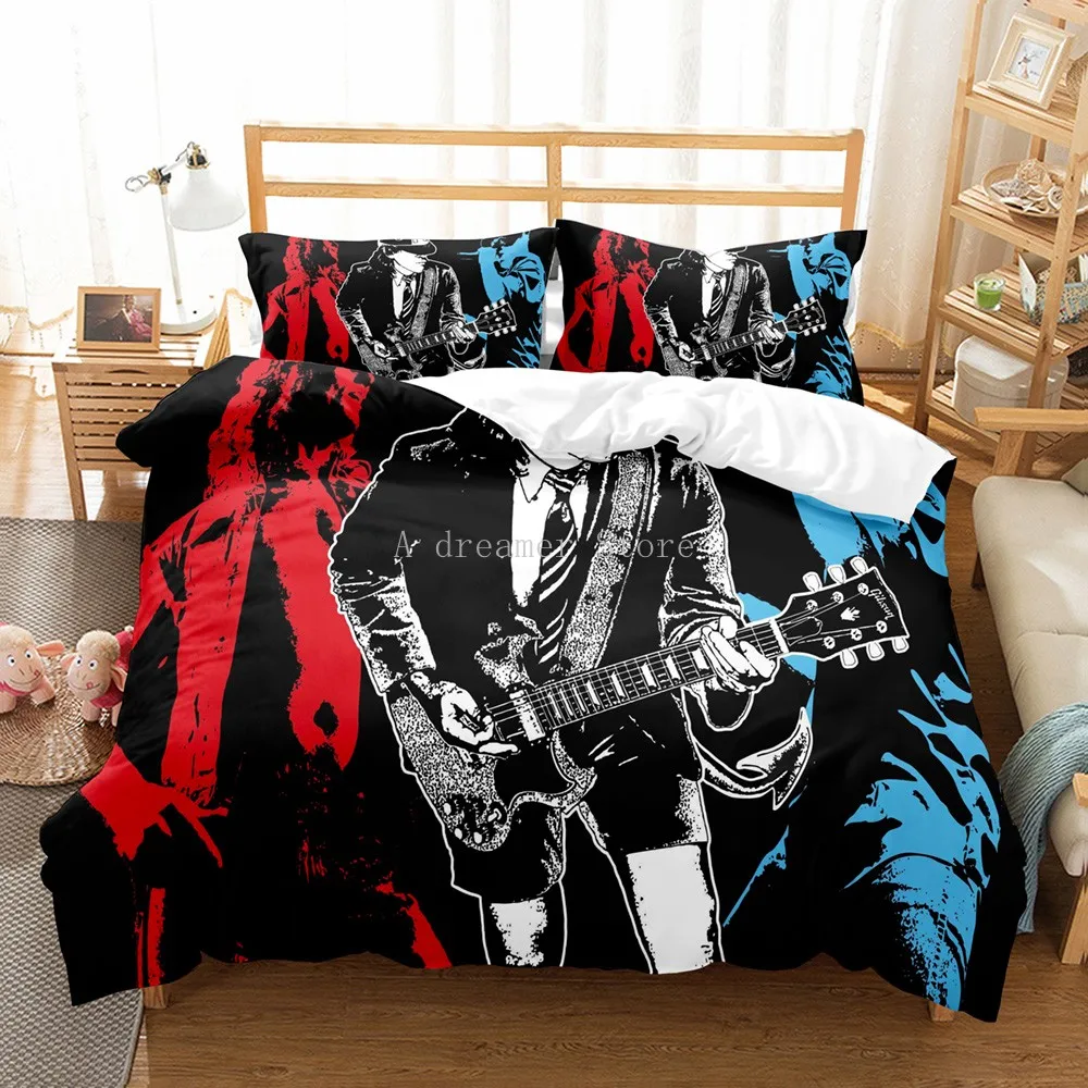 3D AC DC Music Duvet Quilt Cover Set Fashion Bedding Sets Black Comforter Bed Linens With Pillowcase Luxury Home Texitle
3D AC DC Music Duvet Quilt Cover Set Fashion Bedding Sets Black Comforter Bed Linens With Pillowcase Luxury Home Texitle